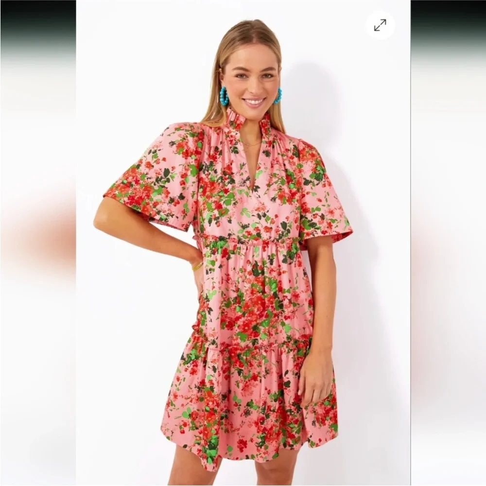 Tuckernuck Peony Meadows Crawford Dress - Picture 1 of 7